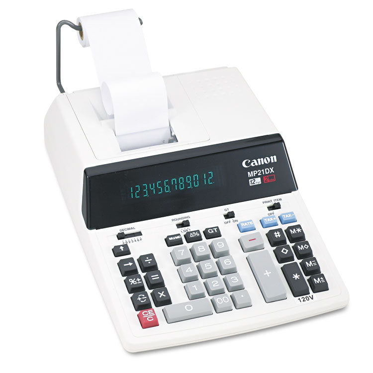 Canon - MP21DX 12-Digit Ribbon Printing Calculator, Black/Red Print, 3.5 Lines/Sec