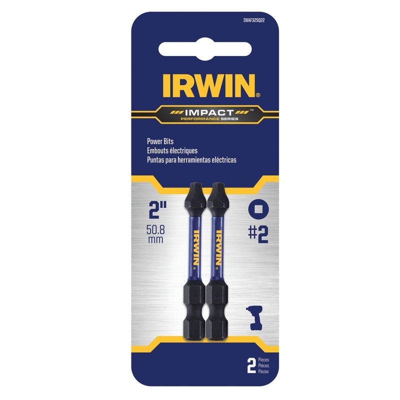 IRWIN - Irwin Impact Performance Series Square #2 X 2 in. L Power Bit Steel 2 pc