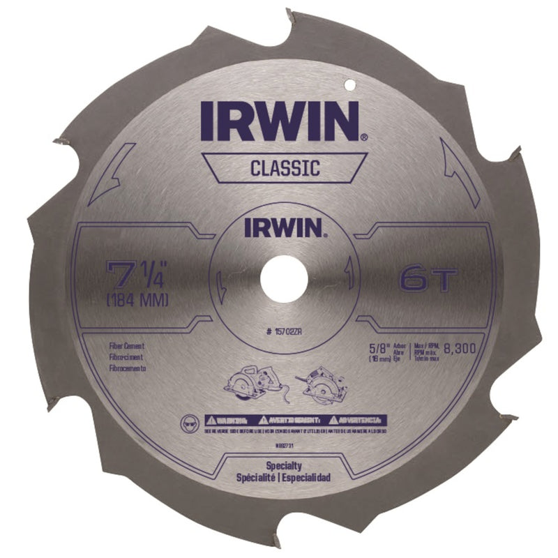 IRWIN - Irwin 7-1/4 in. D X 5/8 in. Classic Steel Circular Saw Blade 6 teeth 1 pk