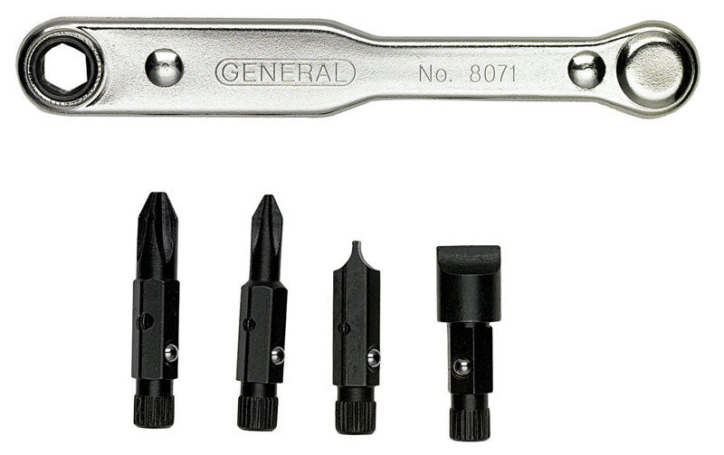 GENERAL - General Multi-Bit Screwdriver Set 5 pc [8071]