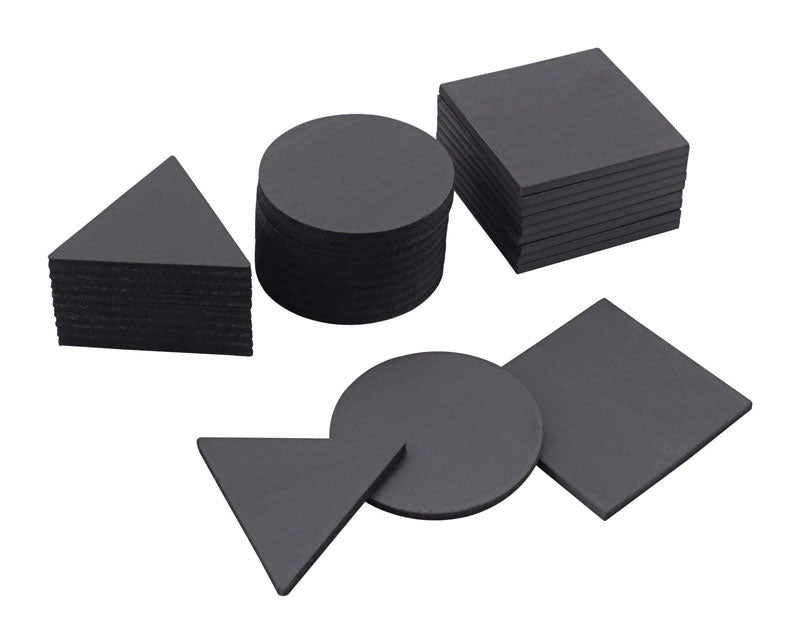 MAGNET SOURCE - Magnet Source .08 in. L X 1.25 in. W Black Flexible Magnetic Shapes 30 pc