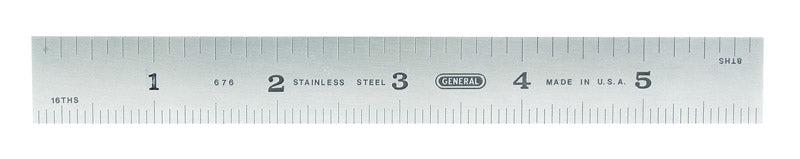 GENERAL - General 6 in. L X 3/4 in. W Stainless Steel Precision Rule Metric