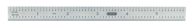 GENERAL - General 6 in. L X 1/2 in. W Stainless Steel Precision Rule Metric [616]