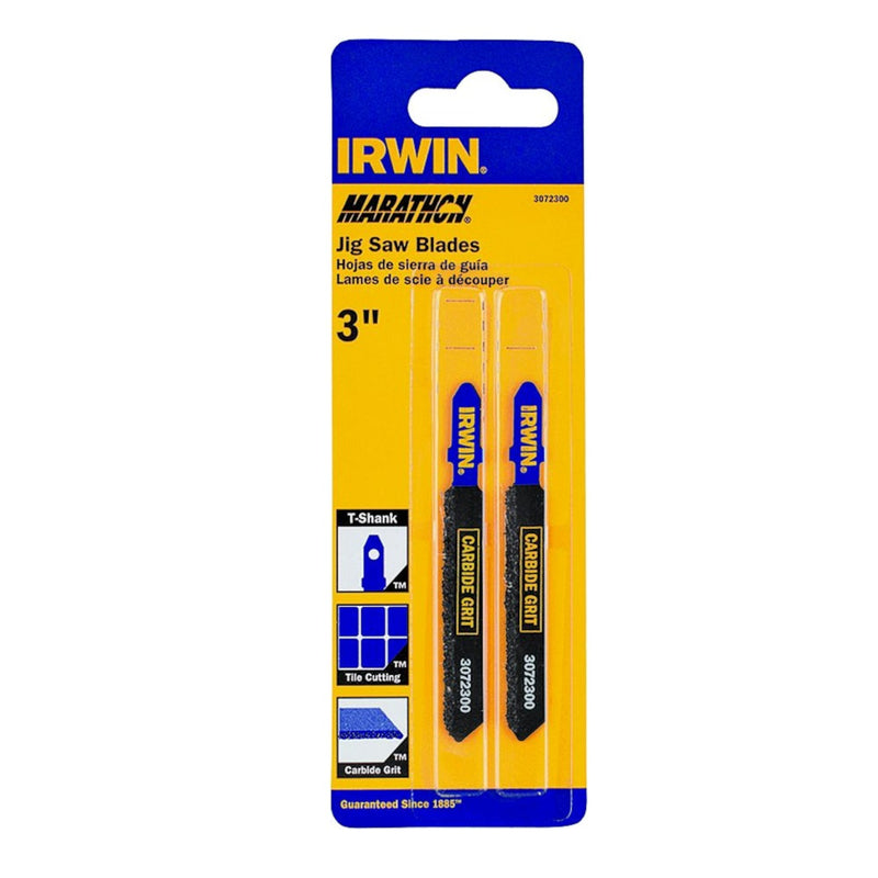 IRWIN - Irwin Marathon 3 in. Carbide Grit T-Shank Jig Saw Blade Assorted TPI 2 pk