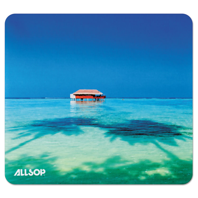 Allsop - Naturesmart Mouse Pad, 8.5 x 8, Tropical Maldives Design