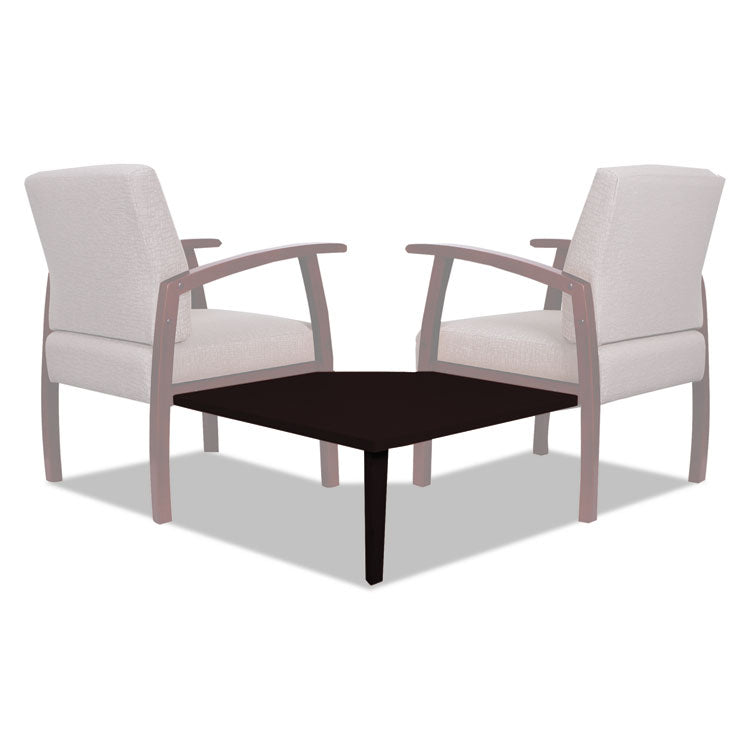 Alera - Alera Reception Lounge 700 Series Gang Table, Corner, 27.5w x 27.5d x 13.13h, Mahogany