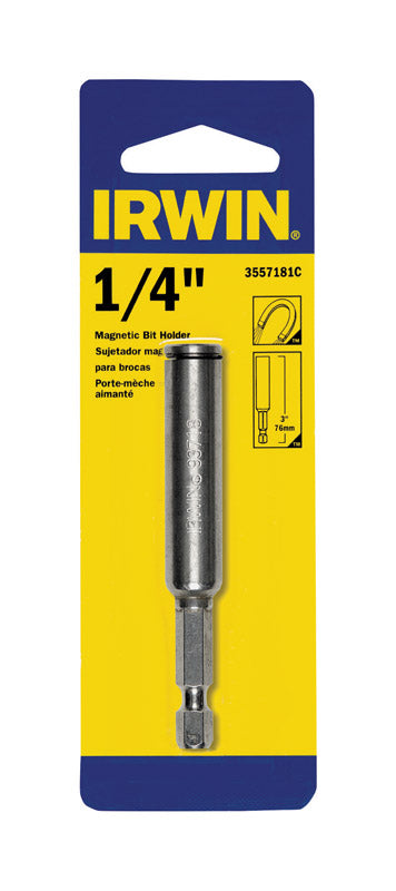 IRWIN - Irwin Hex 1/4 in. X 3 in. L Bit Holder with C-Ring Steel 1 pk