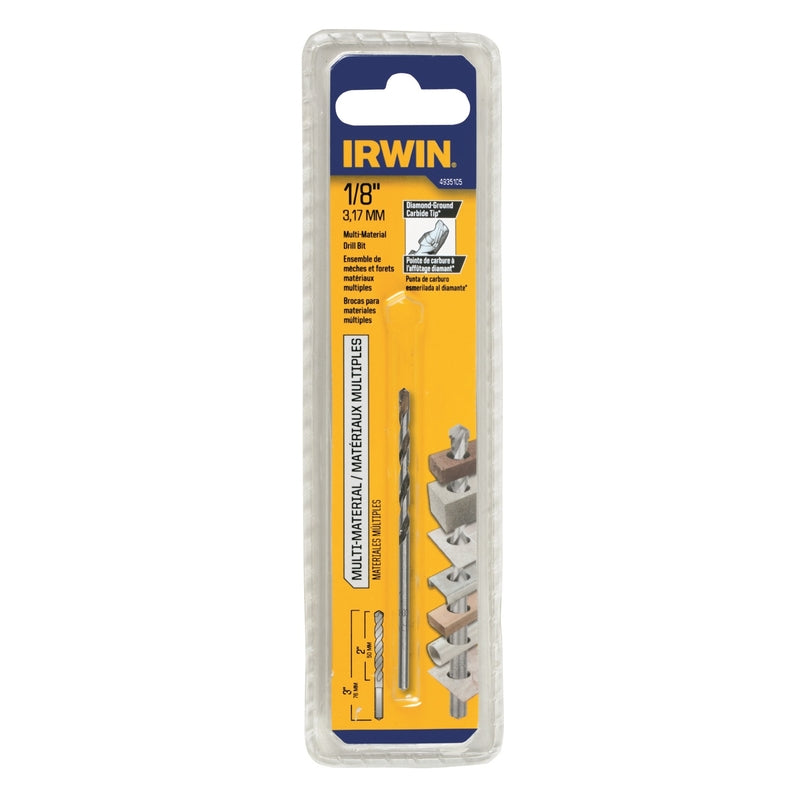 IRWIN - Irwin 1/8 in. X 2-3/4 in. L Carbide Tipped Percussion Drill Bit Straight Shank 1 pc