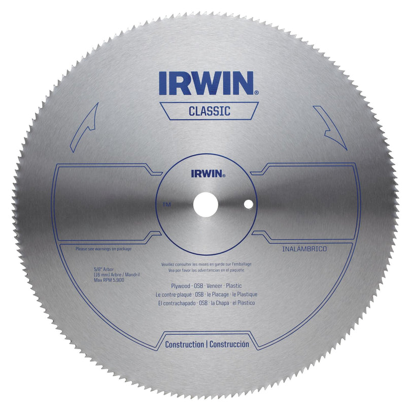 IRWIN - Irwin 6-1/2 in. D X 5/8 in. Classic Steel Circular Saw Blade 140 teeth 1 pk