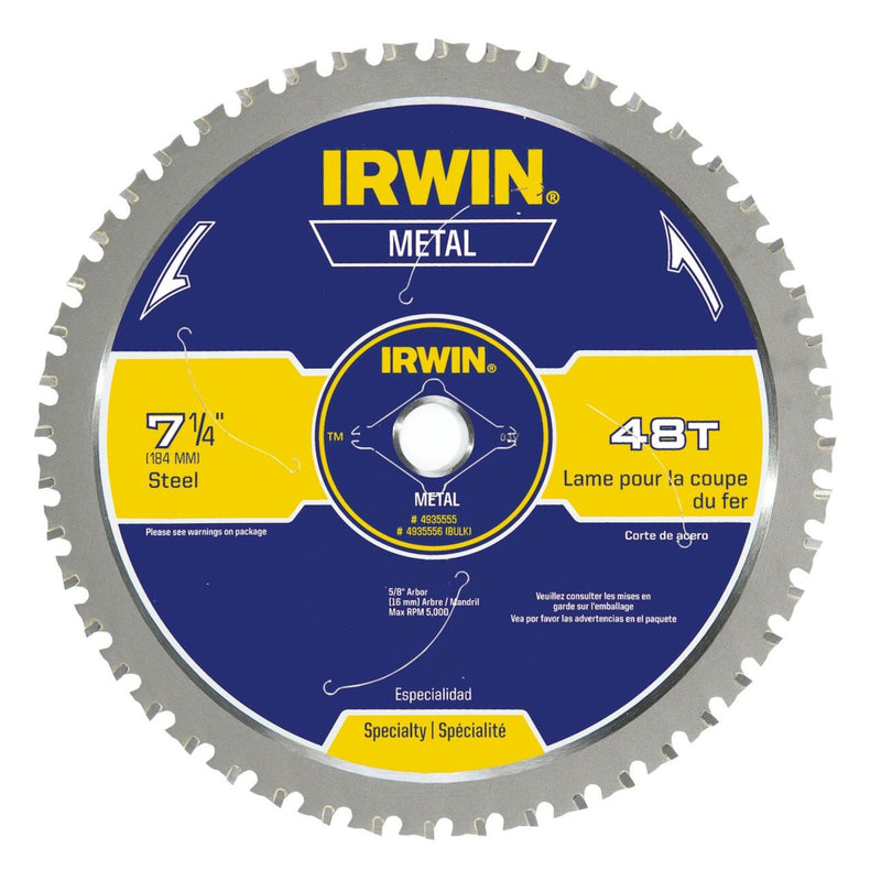 IRWIN - Irwin Marathon 7-1/4 in. D X 5/8 in. Steel Circular Saw Blade 48 teeth 1 pk