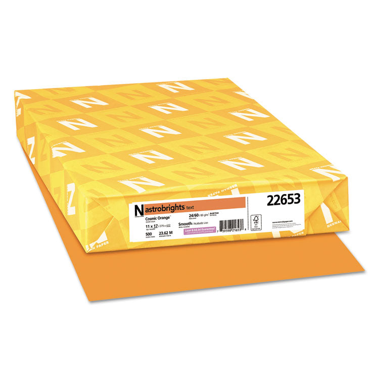 Astrobrights - Color Paper, 24 lb Bond Weight, 11 x 17, Cosmic Orange, 500/Ream