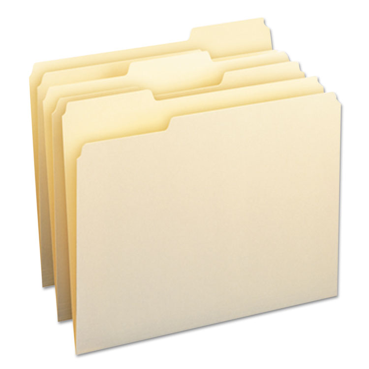 Smead - Manila File Folders, 1/3-Cut Tabs: Assorted, Letter Size, 0.75" Expansion, Manila, 24/Pack