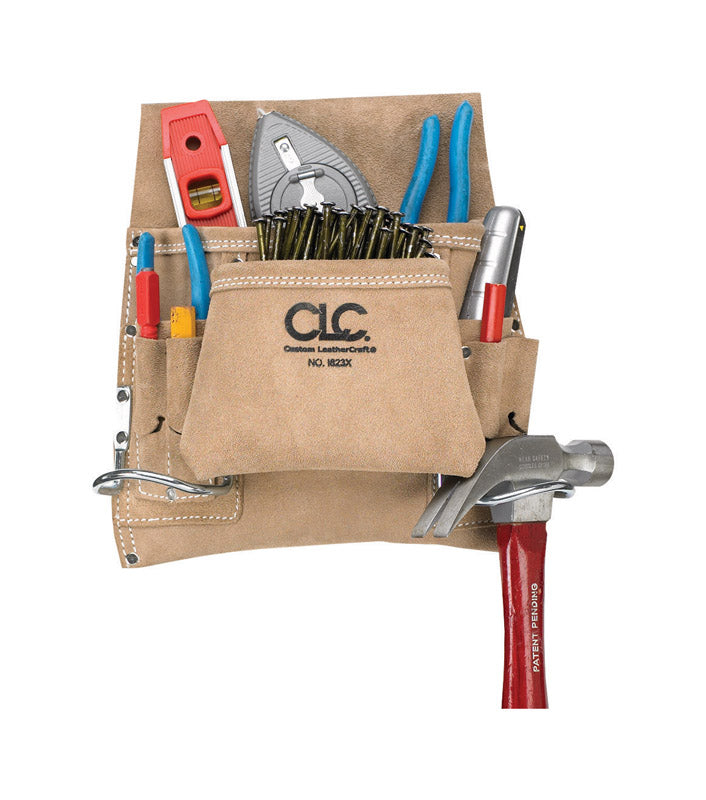 CLC - CLC 3 in. W X 12.5 in. H Suede Nail and Tool Pocket Apron 8 pocket Tan 1 pc