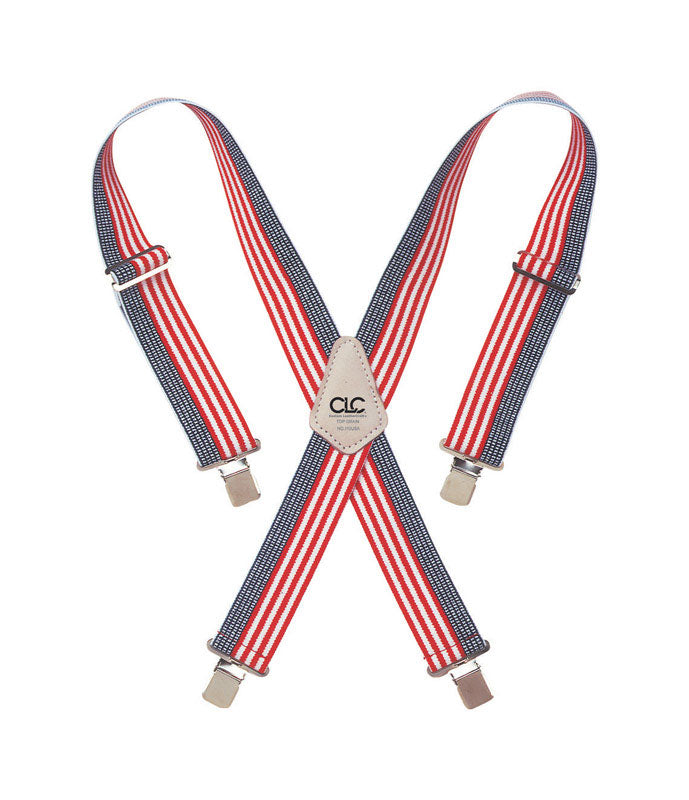 CLC - CLC 4.25 in. L X 2 in. W Nylon Suspenders Blue/Red/White 1 pair