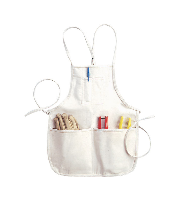 CLC - CLC Heavy Duty 4 pocket Canvas/Cotton Bib Apron White 1 pk