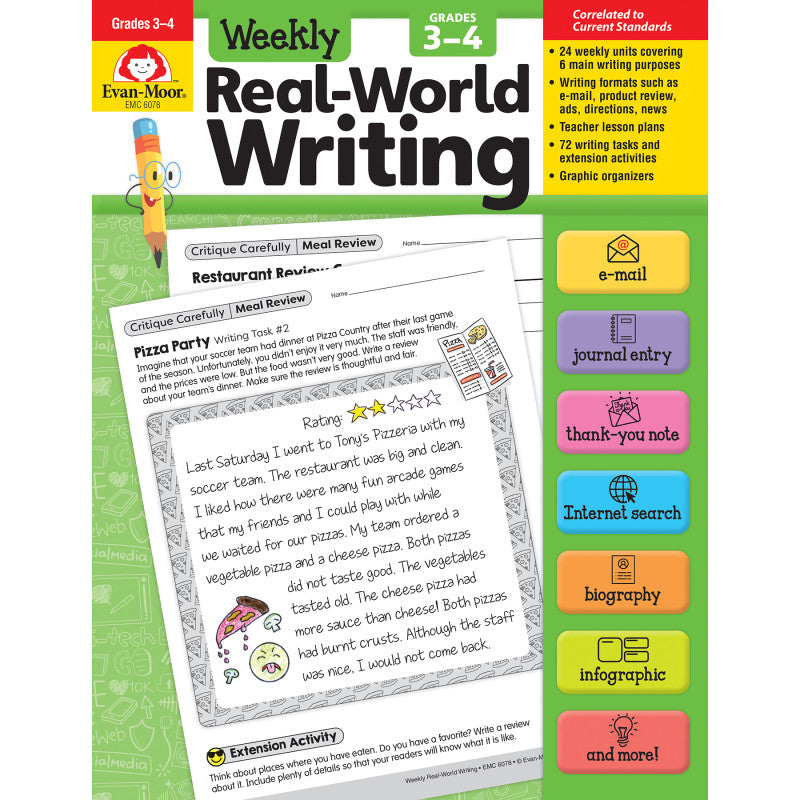 EVAN-MOOR - Real World Writing Grades 3-4