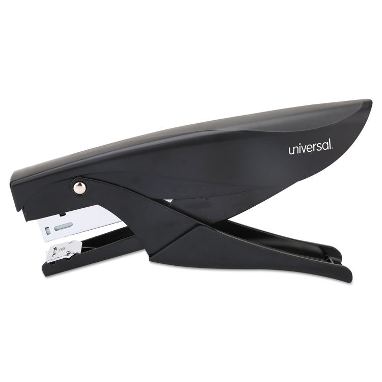 Universal - Deluxe Plier Stapler, 20-Sheet Capacity, 0.25" Staples, 1.75" Throat, Black