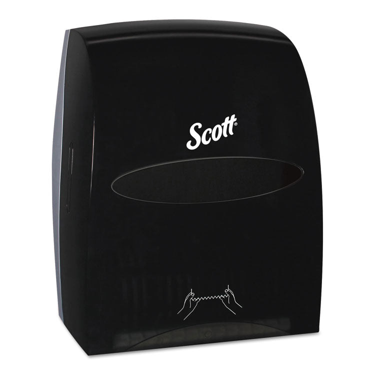 Scott - Essential Manual Hard Roll Towel Dispenser, 13.06 x 11 x 16.94, Black