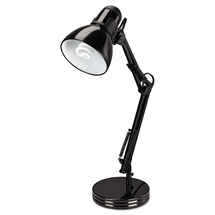 Alera - Architect Desk Lamp, Adjustable Arm, 6.75w x 11.5d x 22h, Black