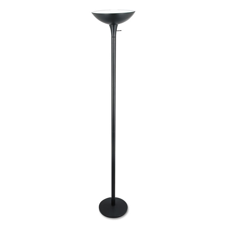 Alera - Torchier Floor Lamp, 12.5w x 12.5d x 72h, Matte Black