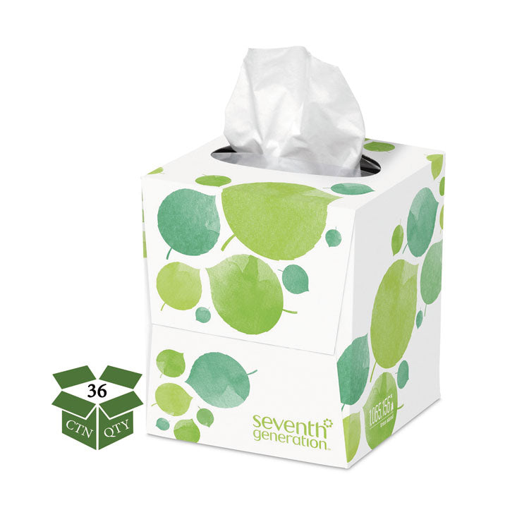 Seventh Generation - 100% Recycled Facial Tissue, 2-Ply, 85 Sheets/Box, 36 Boxes/Carton