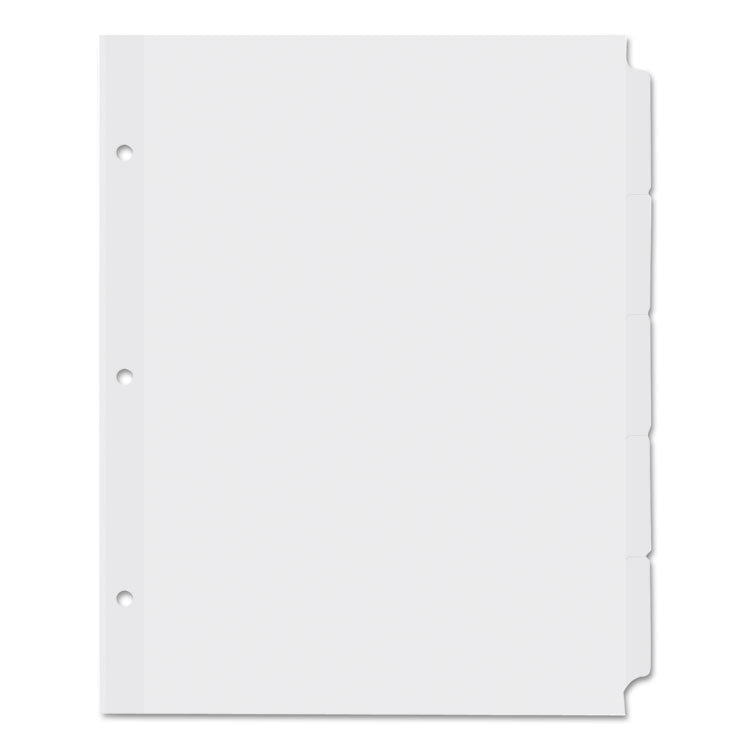 Universal - Self-Tab Index Dividers, 5-Tab, 11 x 8.5, White, 36 Sets