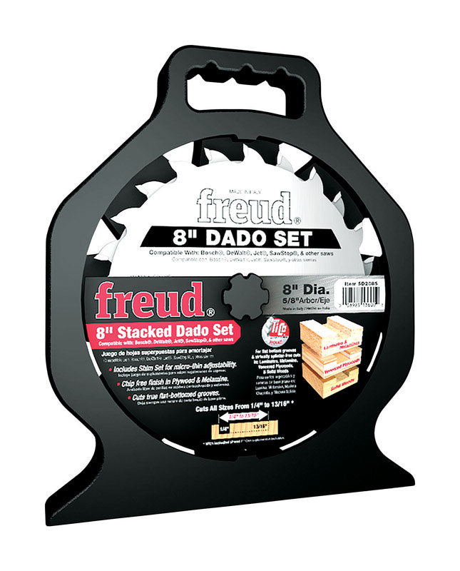 FREUD - Freud 8 in. D X 5/8 in. TiCo Hi-Density Carbide Dado Set 12 teeth