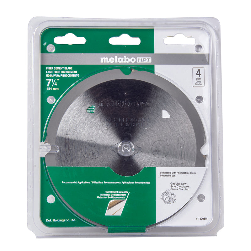 HITACHI - Metabo HPT 7-1/4 in. D X 5/8 in. 18008M Polycrystalline Diamond Fiber Cement Blade 4 teeth 1 pc