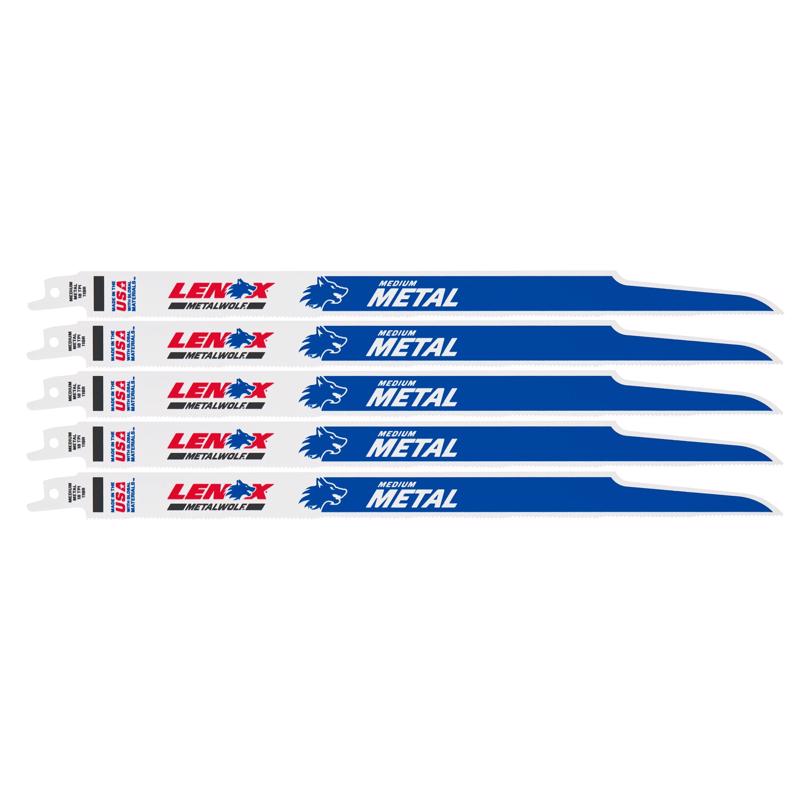 LENOX - LENOX METALWOLF 12 in. Bi-Metal WAVE EDGE Reciprocating Saw Blade 18 TPI 5 pk [21510118R]