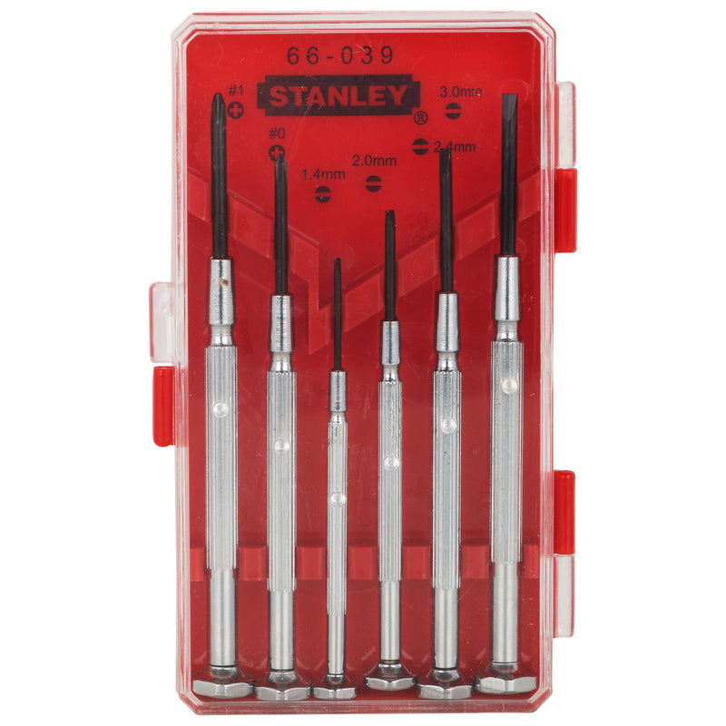 STANLEY - Stanley Phillips/Slotted Jewelers Precision Screwdriver Set 6 pc