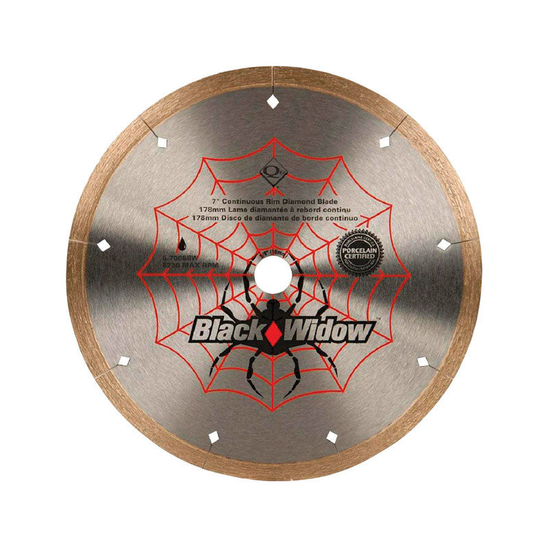 QEP - QEP Black Widow 7 in. D X 5/8 in. Steel Continuous Rim Diamond Saw Blade 1 pc