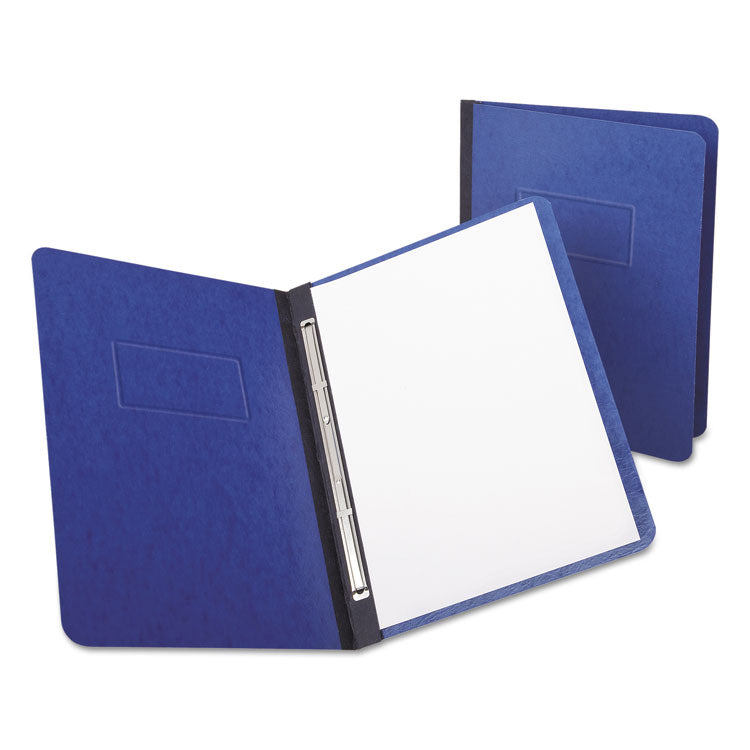 Oxford - Heavyweight PressGuard and Pressboard Report Cover w/Reinforced Side Hinge, 2-Prong Fastener, 3" Cap., 8.5 x 11, Dark Blue