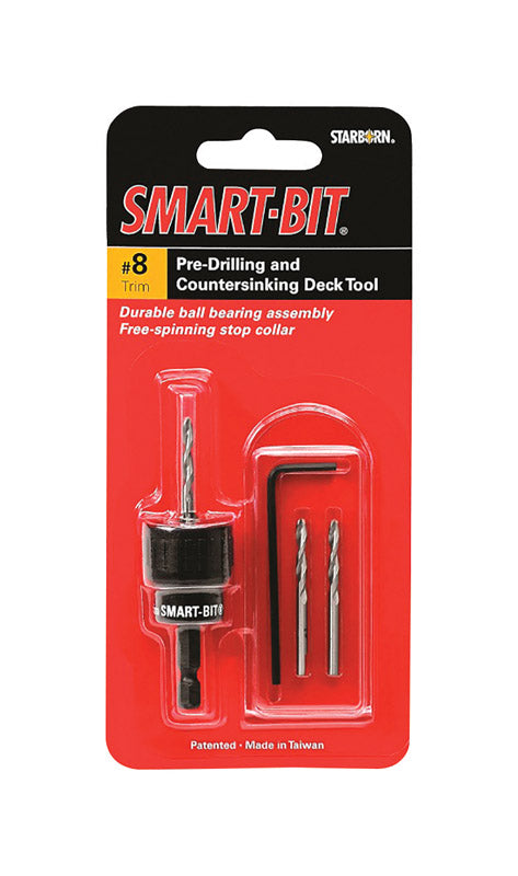 STARBORN - Starborn Smart-Bit #8 Stainless Steel Pre-Drilling and Countersinking Tool 4 pc