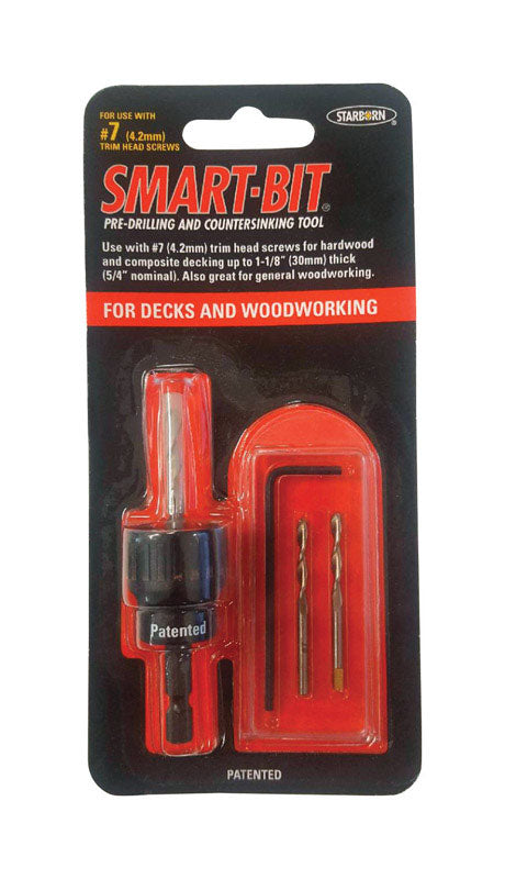 STARBORN - Starborn Smart-Bit #7 Stainless Steel Pre-Drilling and Countersinking Tool 4 pc