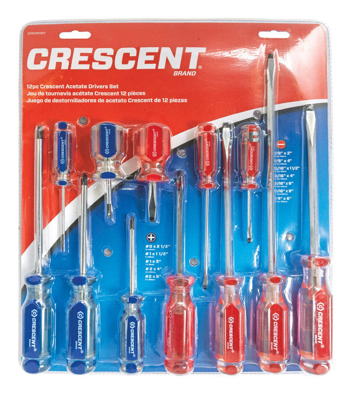 CRESCENT - Crescent Phillips/Slotted Screwdriver Set 12 pc