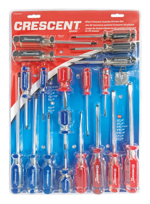 CRESCENT - Crescent Assorted Screwdriver Set 20 pc