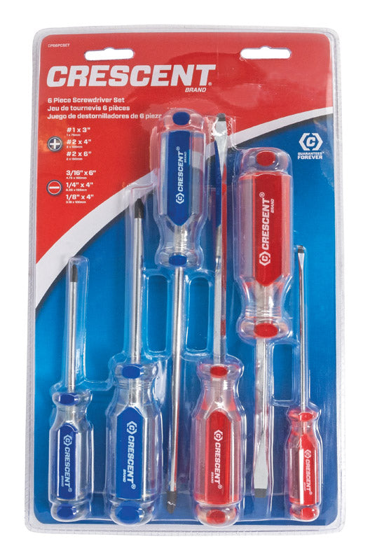 CRESCENT - Crescent Phillips/Slotted Screwdriver Set 6 pc