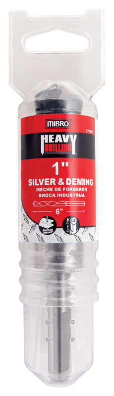 MIBRO - MIBRO 1 in. X 6 in. L High Speed Steel Silver and Deming Drill Bit 3-Flat Shank 1 pc