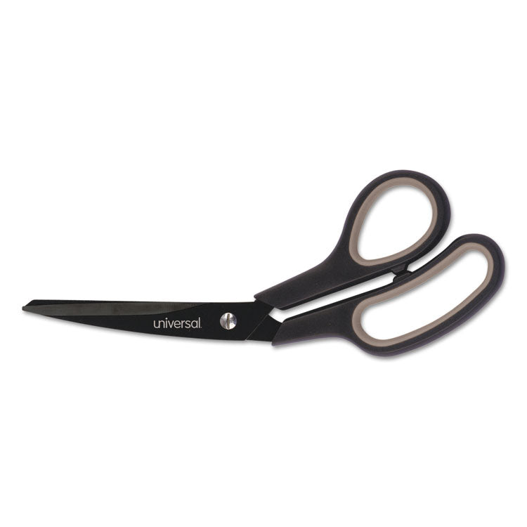 Universal - Industrial Carbon Blade Scissors, 8" Long, 3.5" Cut Length, Black/Gray Offset Handle