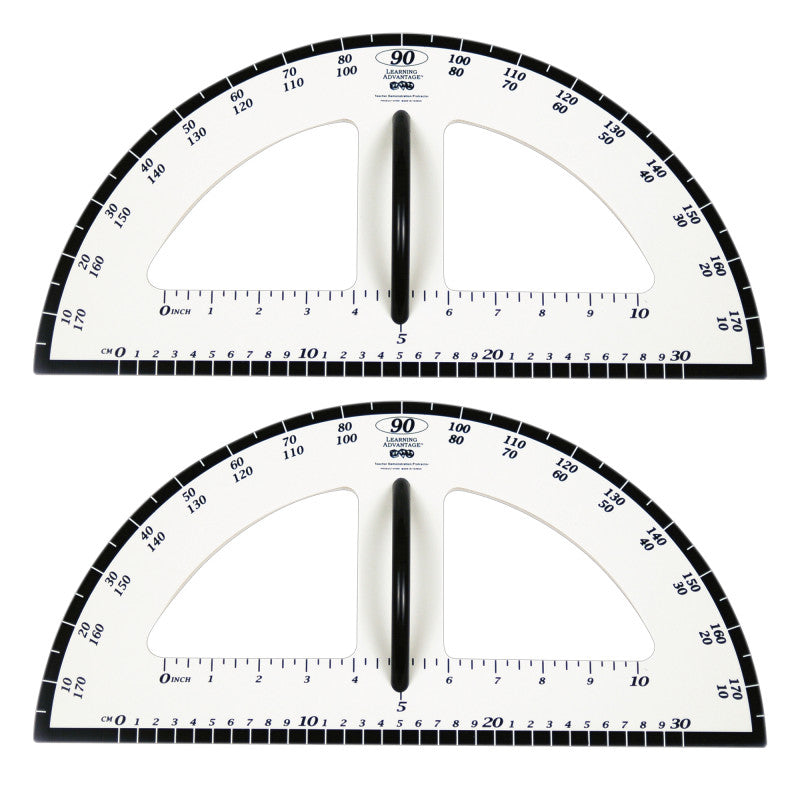 LEARNING ADVANTAGE - Dry Erase Magnetic Protractor, Pack of 2