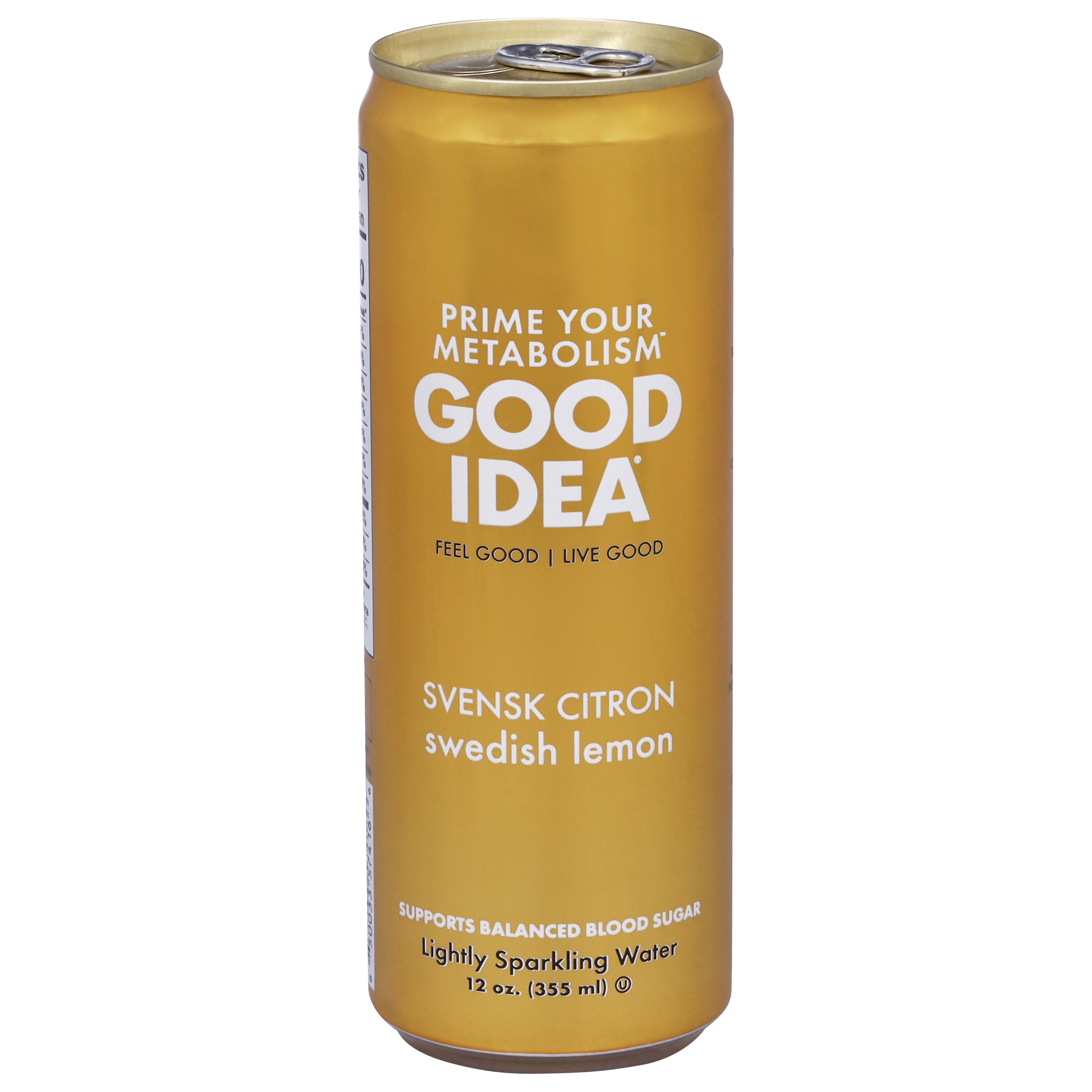 Good Idea Lightly Swedish Lemon Sparkling Water 12 oz - Case of 12