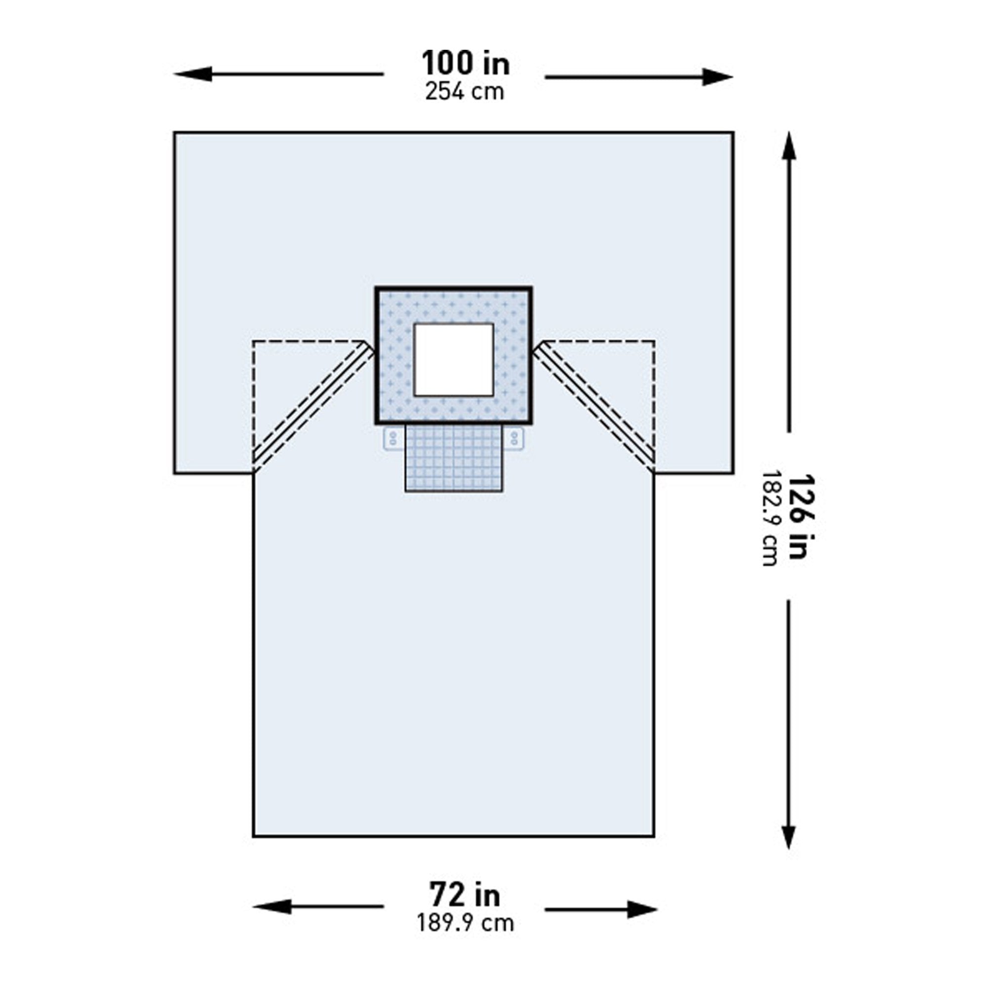 McKesson Brand - Surgical Drape McKesson Chest Drape 100 W X 72 W X 126 L Inch Sterile [1/PK]