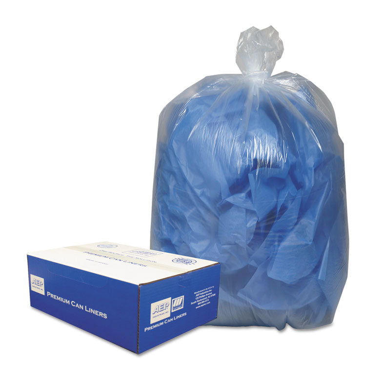 Classic Clear - Linear Low-Density Can Liners, 10 gal, 0.6 mil, 24" x 23", Clear, 500/Carton