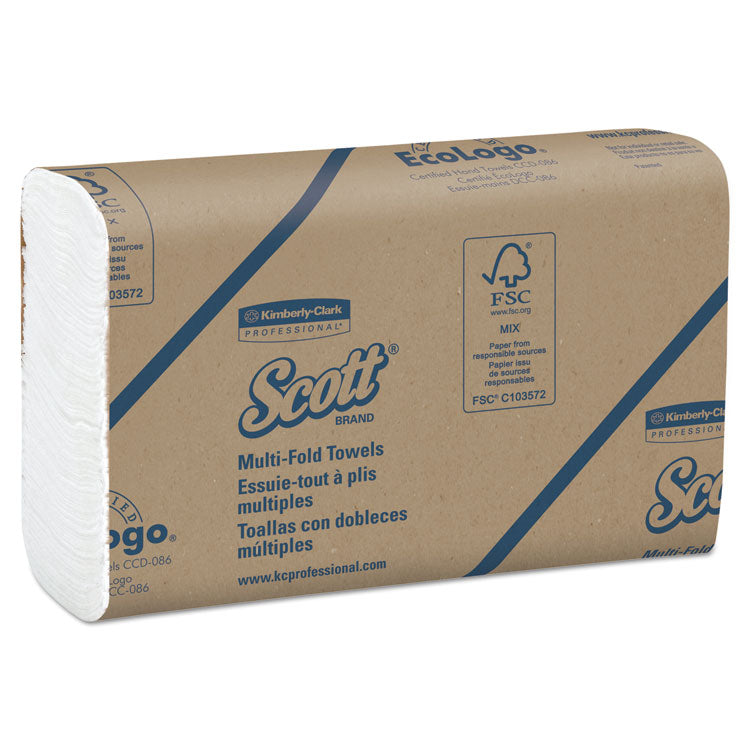 Scott - Essential Multi-Fold Towels, 8 x 9.4, White, 250/Pack, 16 Packs/Carton