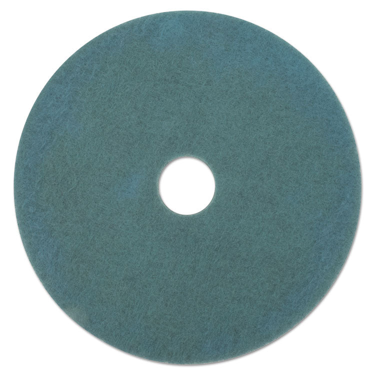 3M - Ultra High-Speed Floor Burnishing Pads 3100, 27" Diameter, Aqua, 5/Carton