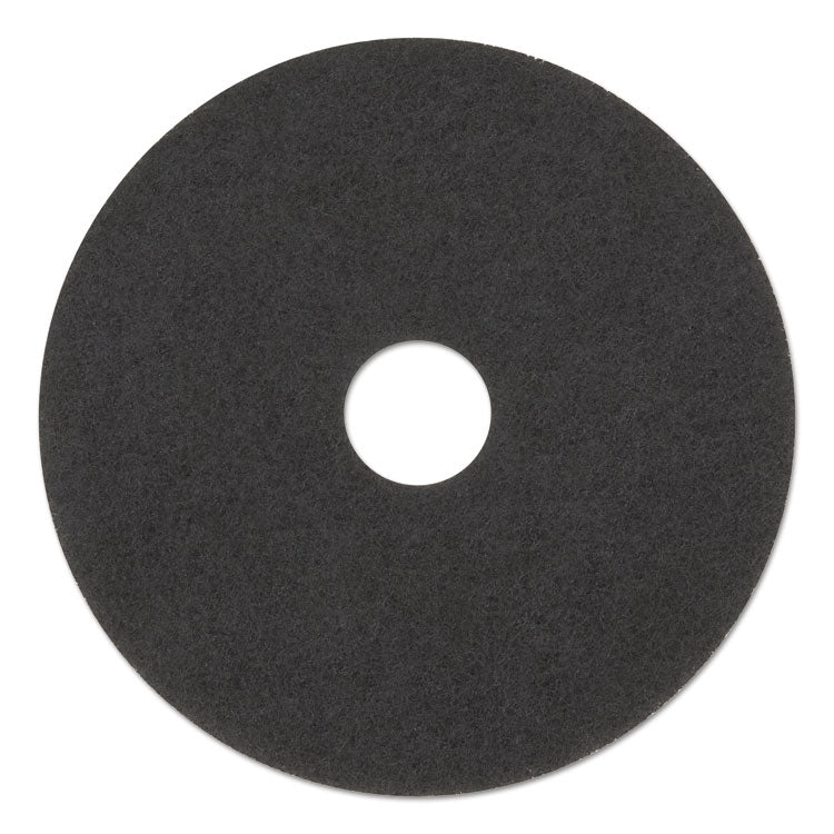 3M - Low-Speed Stripper Floor Pad 7200, 17" Diameter, Black, 5/Carton