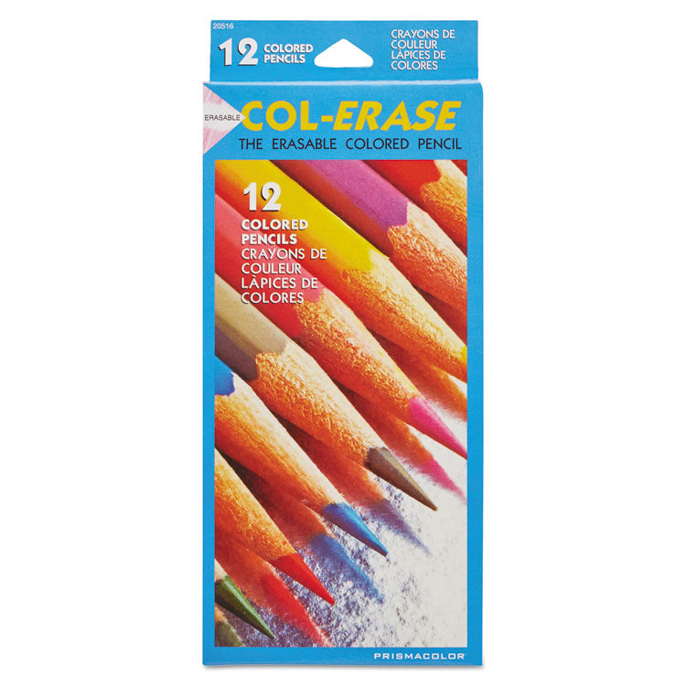 Prismacolor - Col-Erase Pencil with Eraser, 0.7 mm, 2B (#1), Assorted Lead/Barrel Colors, Dozen