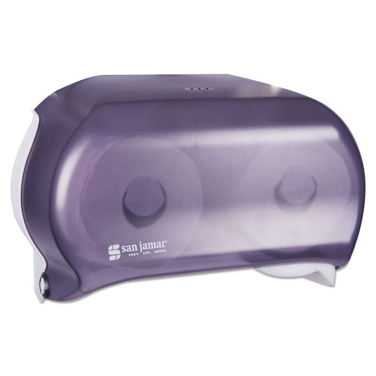 San Jamar - VersaTwin Tissue Dispenser, Classic, 8 x 5.75 x 12.75, Transparent Black Pearl