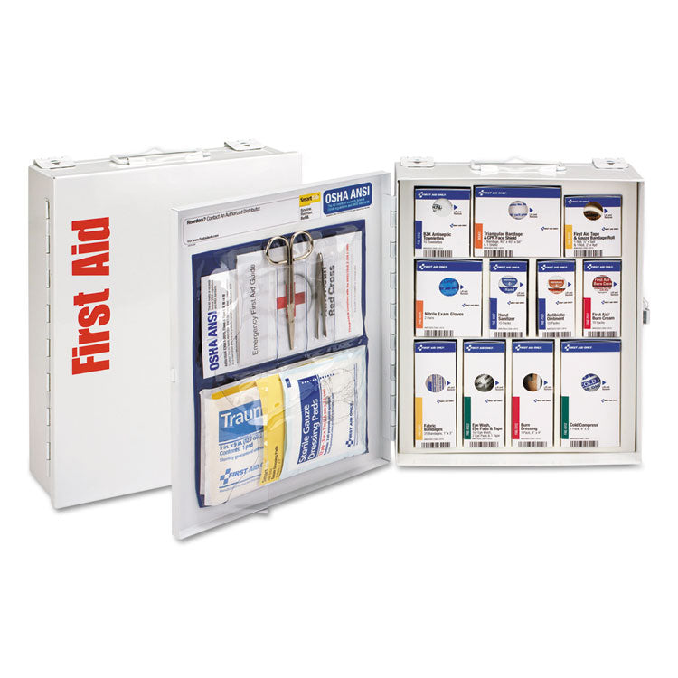First Aid Only - ANSI 2015 SmartCompliance General Business First Aid Station Class A, No Meds, 25 People, 94 Pieces, Metal Case (8397192)