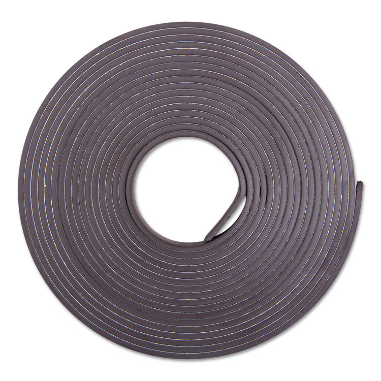 ZEUS - Adhesive-Backed Magnetic Tape, 0.5" x 10 ft, Black
